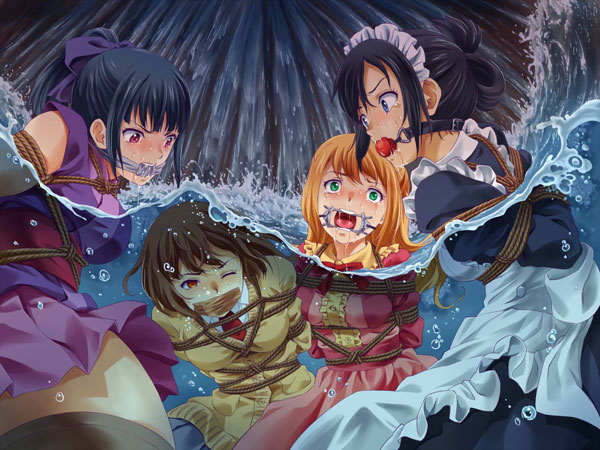 【画像あり】くノ一、JK、姫、メイドさんが溺れています